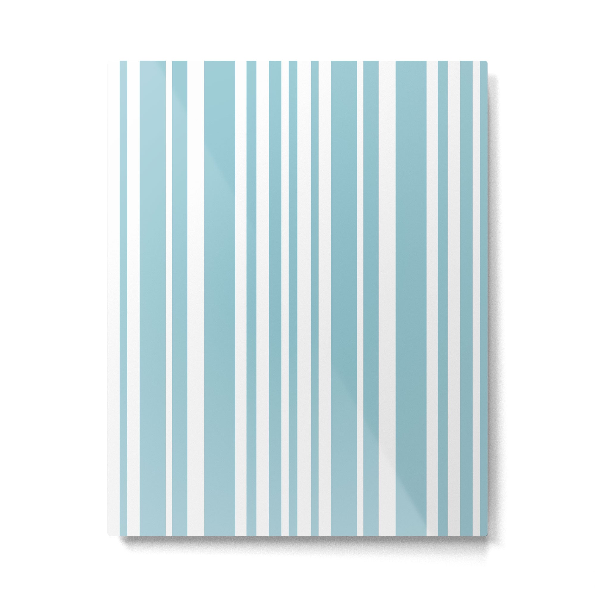 Classic Stripes XXXV - Sky Blue Metal Print Gallery Image 4