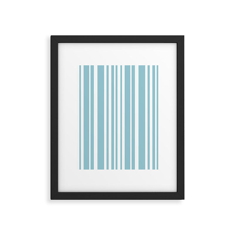 Classic Stripes XXXV - Sky Blue Framed Art Print Gallery Image 5
