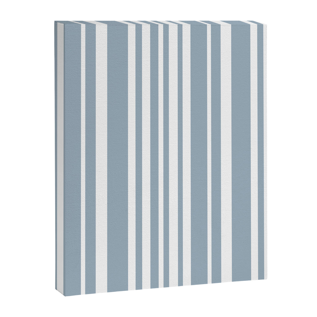 Classic Stripes XXXVI - Natural Blue  Canvas Print Gallery Image 6