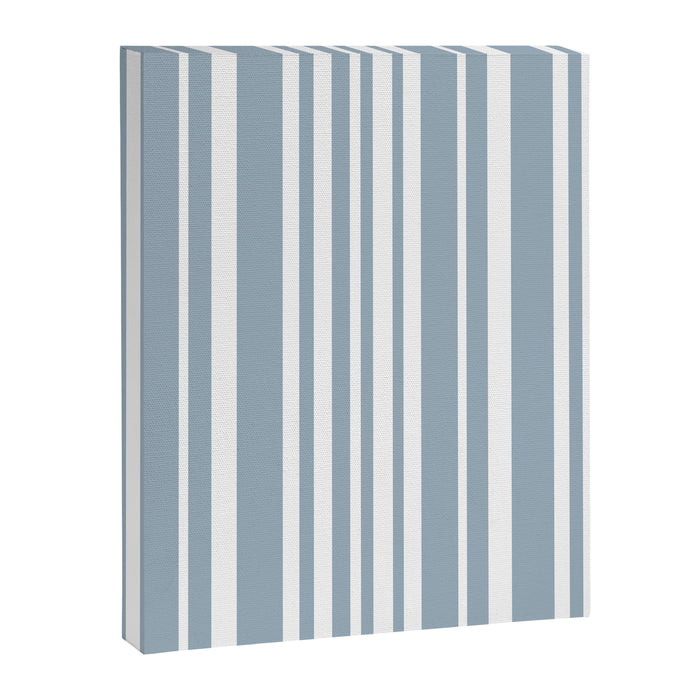 Classic Stripes XXXVI - Natural Blue  Canvas Print Gallery Image 1