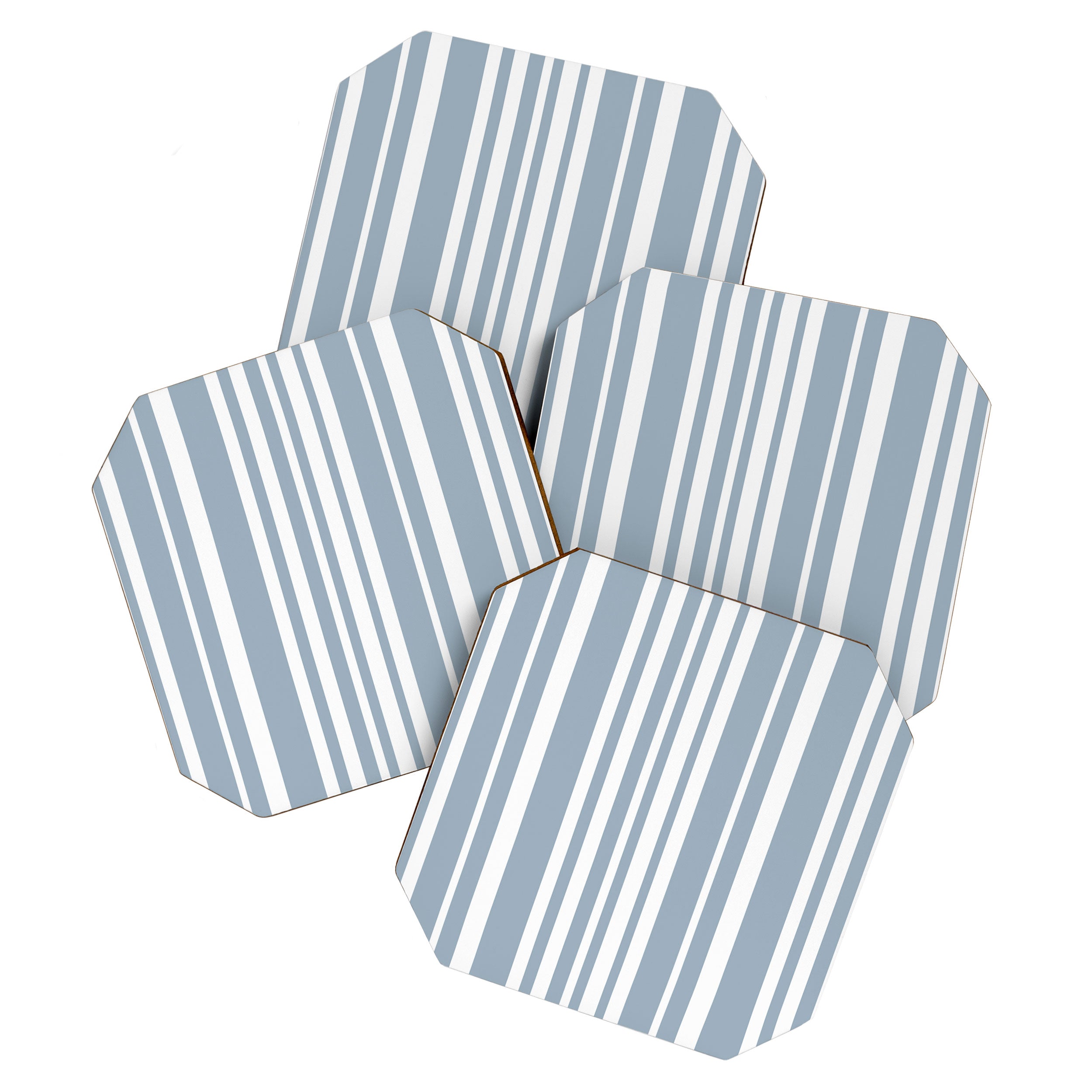 Classic Stripes XXXVI - Natural Blue  Coaster Gallery Image 1