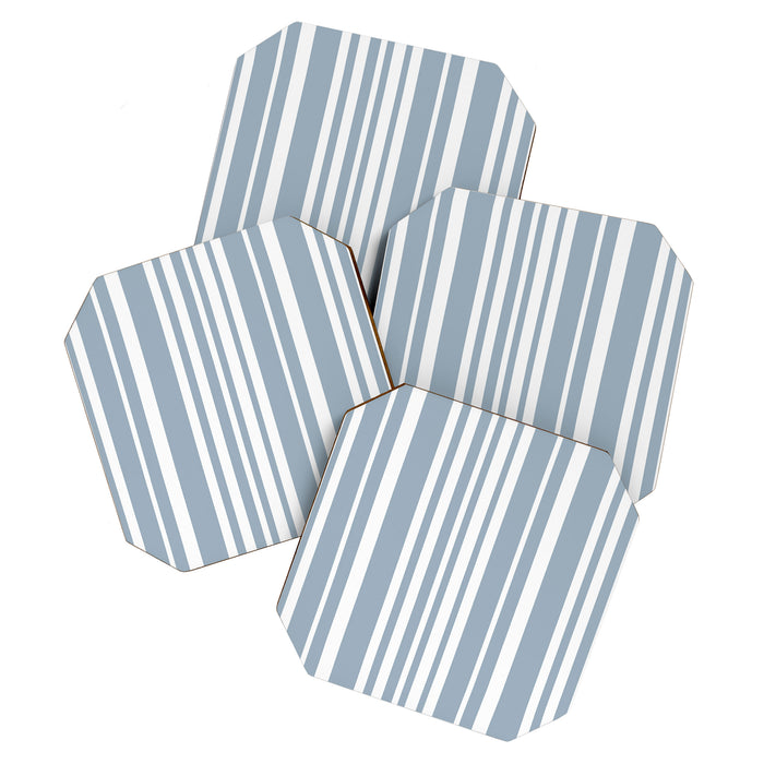 Classic Stripes XXXVI - Natural Blue  Coaster Gallery Image 1