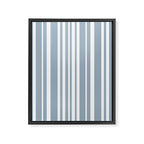 Classic Stripes XXXVI - Natural Blue  Framed Canvas Print Gallery Image 6