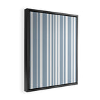 Classic Stripes XXXVI - Natural Blue  Framed Canvas Print Gallery Image 2