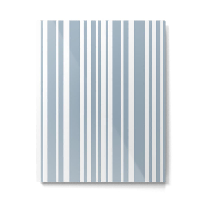 Classic Stripes XXXVI - Natural Blue  Metal Print Gallery Image 1