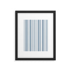 Classic Stripes XXXVI - Natural Blue  Framed Art Print Gallery Image 5