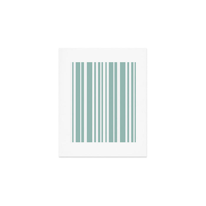 Classic Stripes XXXVII - Sage Green Art Print Gallery Image 1