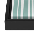 Classic Stripes XXXVII - Sage Green Framed Canvas Print Gallery Image 3