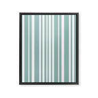 Classic Stripes XXXVII - Sage Green Framed Canvas Print Gallery Image 6