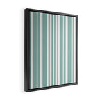 Classic Stripes XXXVII - Sage Green Framed Canvas Print Gallery Image 2