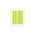 Classic Stripes XXXVIII - Lime Green Art Print Gallery Image 1