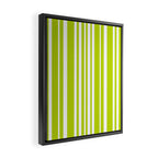 Classic Stripes XXXVIII - Lime Green Framed Canvas Print Gallery Image 2