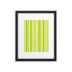 Classic Stripes XXXVIII - Lime Green Framed Art Print Gallery Image 5