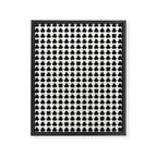 Clovers I Black and White Botanical Pattern Framed Canvas Print Gallery Image 8