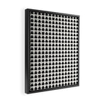 Clovers I Black and White Botanical Pattern Framed Canvas Print Gallery Image 2