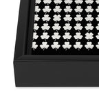 Clovers II Black and White Botanical Pattern Framed Canvas Print Gallery Image 3