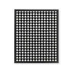Clovers II Black and White Botanical Pattern Framed Canvas Print Gallery Image 8