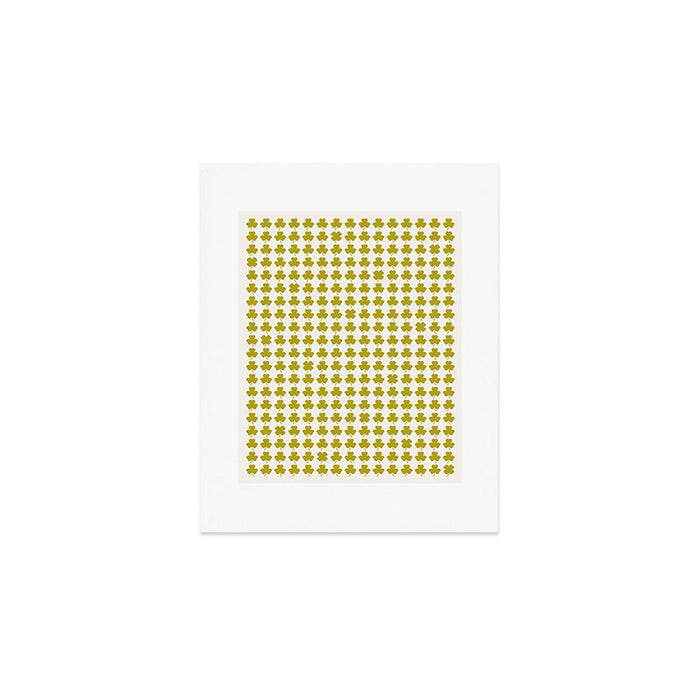Clovers XIX Chartreuse Botanical Pattern Art Print Gallery Image 1