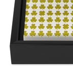 Clovers XIX Chartreuse Botanical Pattern Framed Canvas Print Gallery Image 3