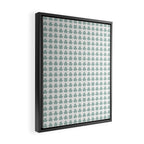 Clovers XXIX Teal Green Botanical Pattern Framed Canvas Print Gallery Image 2