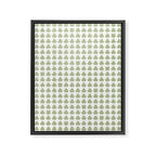 Clovers XXV Natural Green Botanical Pattern Framed Canvas Print Gallery Image 8
