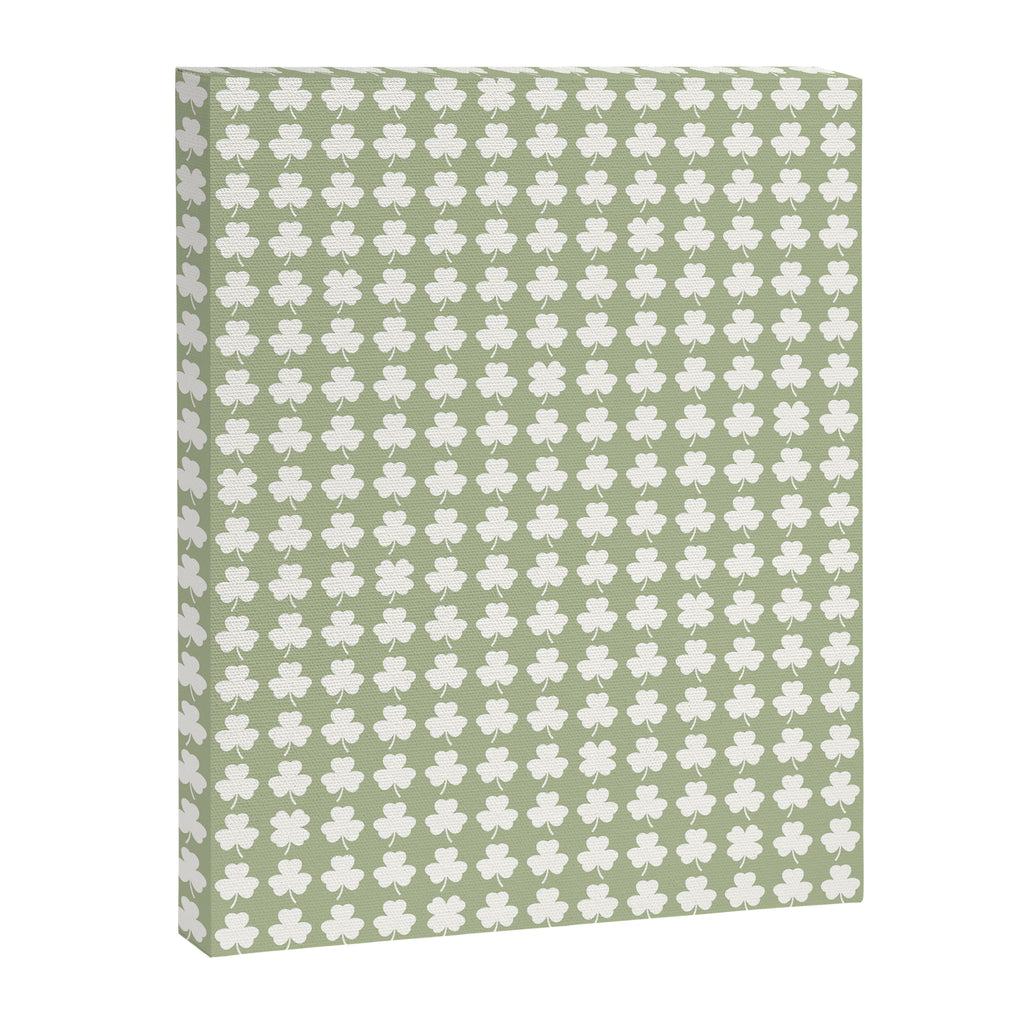 Clovers XXVI Natural Green Botanical Pattern Canvas Print Gallery Image 8