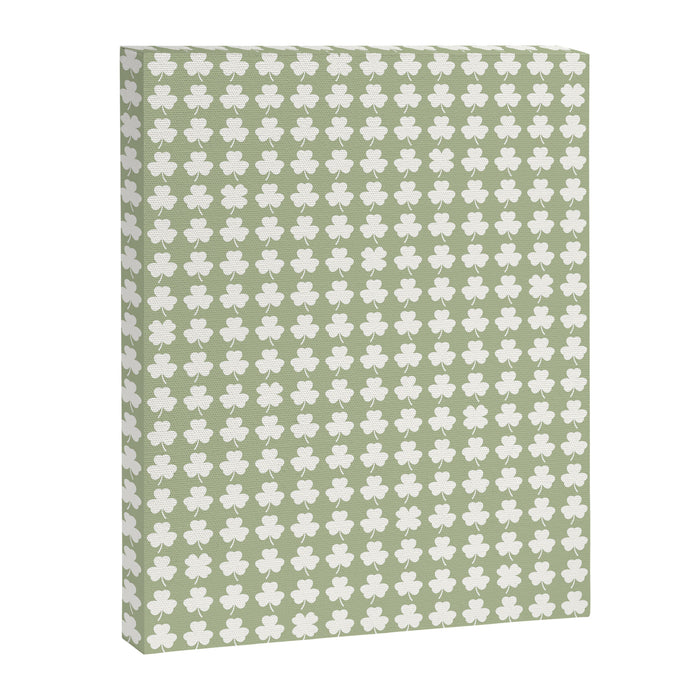 Clovers XXVI Natural Green Botanical Pattern Canvas Print Gallery Image 1