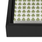 Clovers XXVII Natural Green Botanical Pattern Framed Canvas Print Gallery Image 3