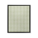 Clovers XXVII Natural Green Botanical Pattern Framed Canvas Print Gallery Image 8