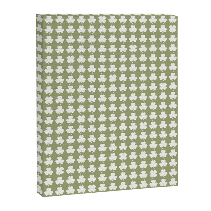 Clovers XXVIII Natural Green Botanical Pattern Canvas Print Gallery Image 1