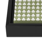 Clovers XXVIII Natural Green Botanical Pattern Framed Canvas Print Gallery Image 3