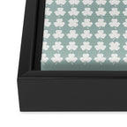 Clovers XXXI Sage Green Botanical Pattern Framed Canvas Print Gallery Image 3