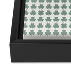 Clovers XXXII Sage Green Botanical Pattern Framed Canvas Print Gallery Image 3