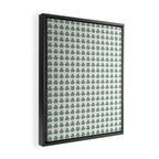 Clovers XXXII Sage Green Botanical Pattern Framed Canvas Print Gallery Image 2