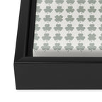 Clovers XXXIV Neutral Green Botanical Pattern Framed Canvas Print Gallery Image 3