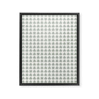Clovers XXXIV Neutral Green Botanical Pattern Framed Canvas Print Gallery Image 8