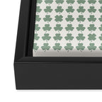 Clovers XXXVI Sage Green Botanical Pattern Framed Canvas Print Gallery Image 3