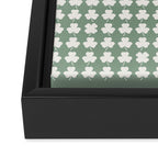 Clovers XXXVII Sage Green Botanical Pattern Framed Canvas Print Gallery Image 3