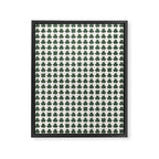 Clovers XXXVIII Dark Green Botanical Pattern Framed Canvas Print Gallery Image 8