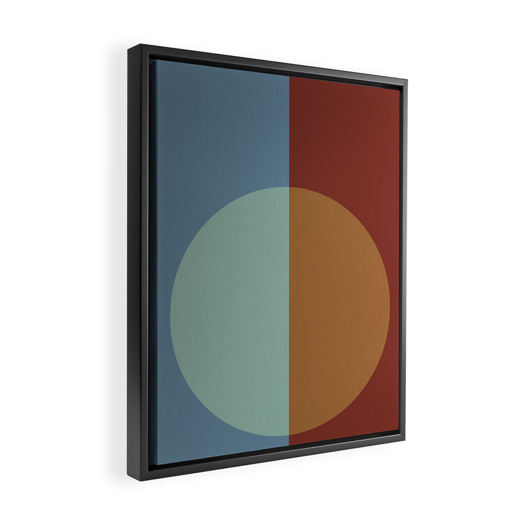 Color Block Abstract X Framed Canvas Print Gallery Image 2