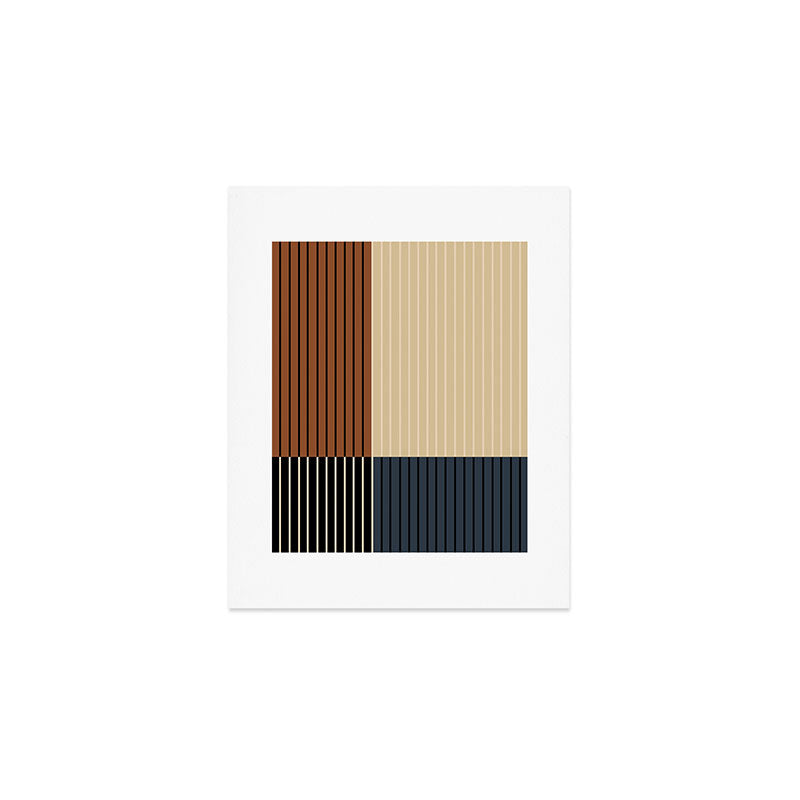 Color Block Line Abstract I Boho Rustic Art Print Gallery Image 1