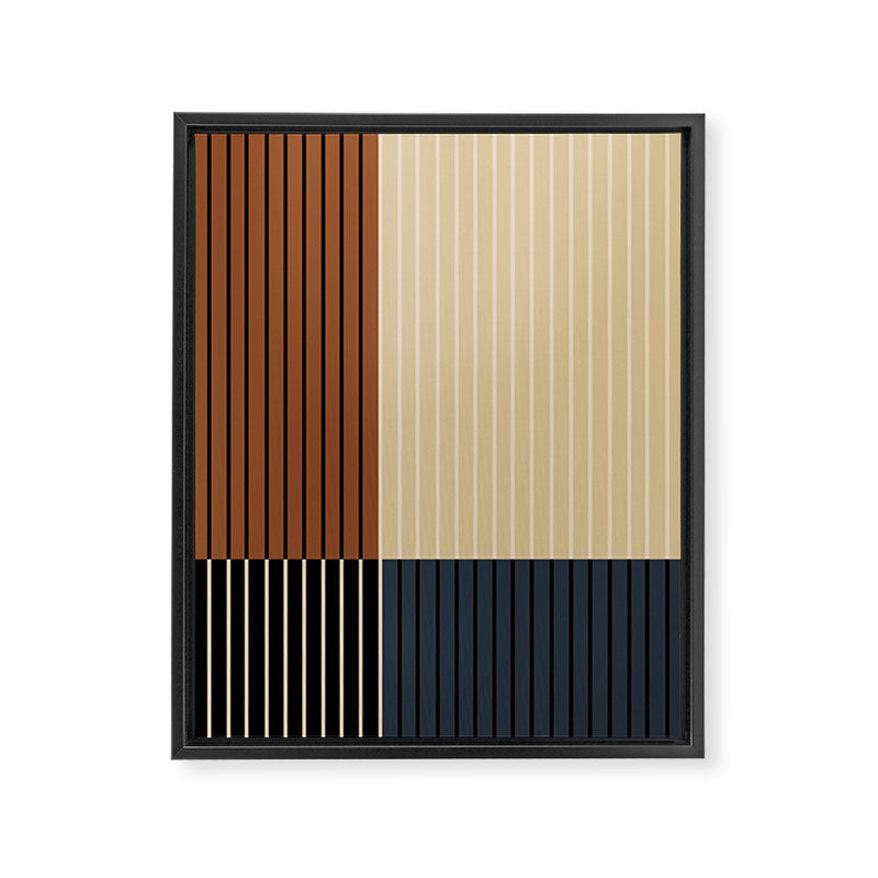 Color Block Line Abstract I Boho Rustic Framed Canvas Print Gallery Image 8