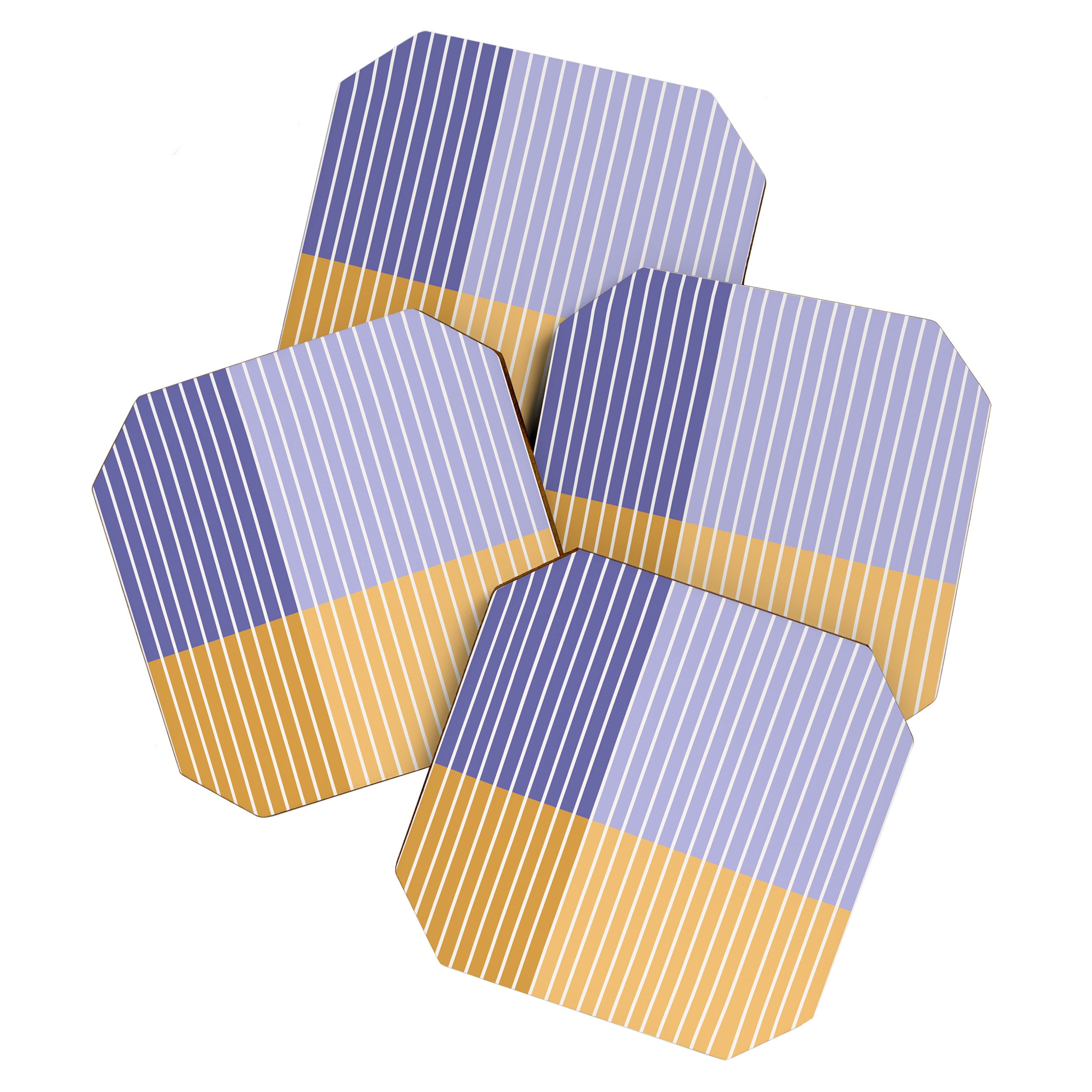 Color Block Line Abstract XXI Coaster Gallery Image 1