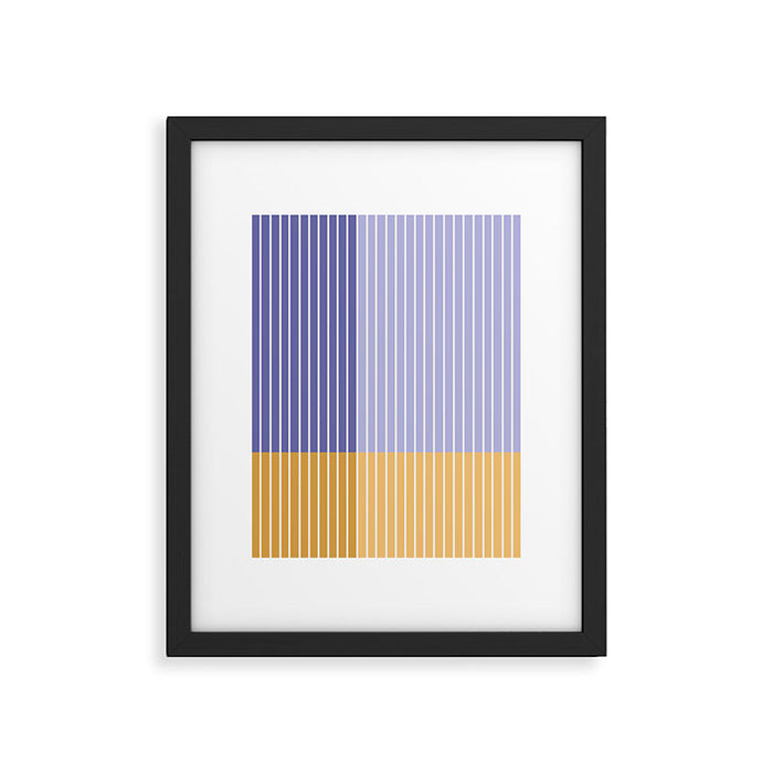 Color Block Line Abstract XXI Framed Art Print Gallery Image 1