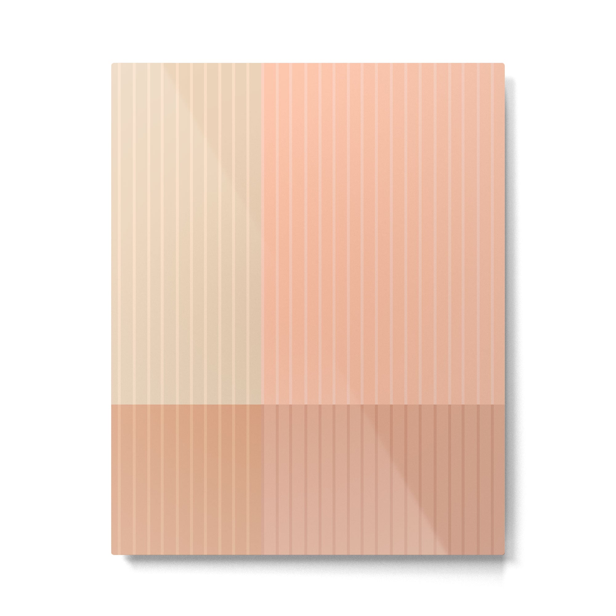 Color Block Line Abstract II Vintage Neutral Metal Print Gallery Image 6