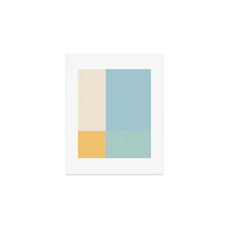 Color Block Line Abstract III Coastal Beachy Art Print Gallery Image 1