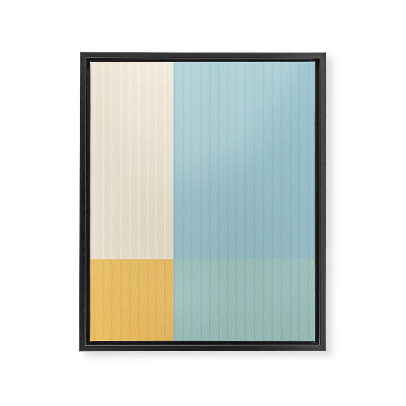 Color Block Line Abstract III Coastal Beachy Framed Canvas Print Gallery Image 8