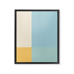 Color Block Line Abstract III Coastal Beachy Framed Canvas Print Gallery Image 8