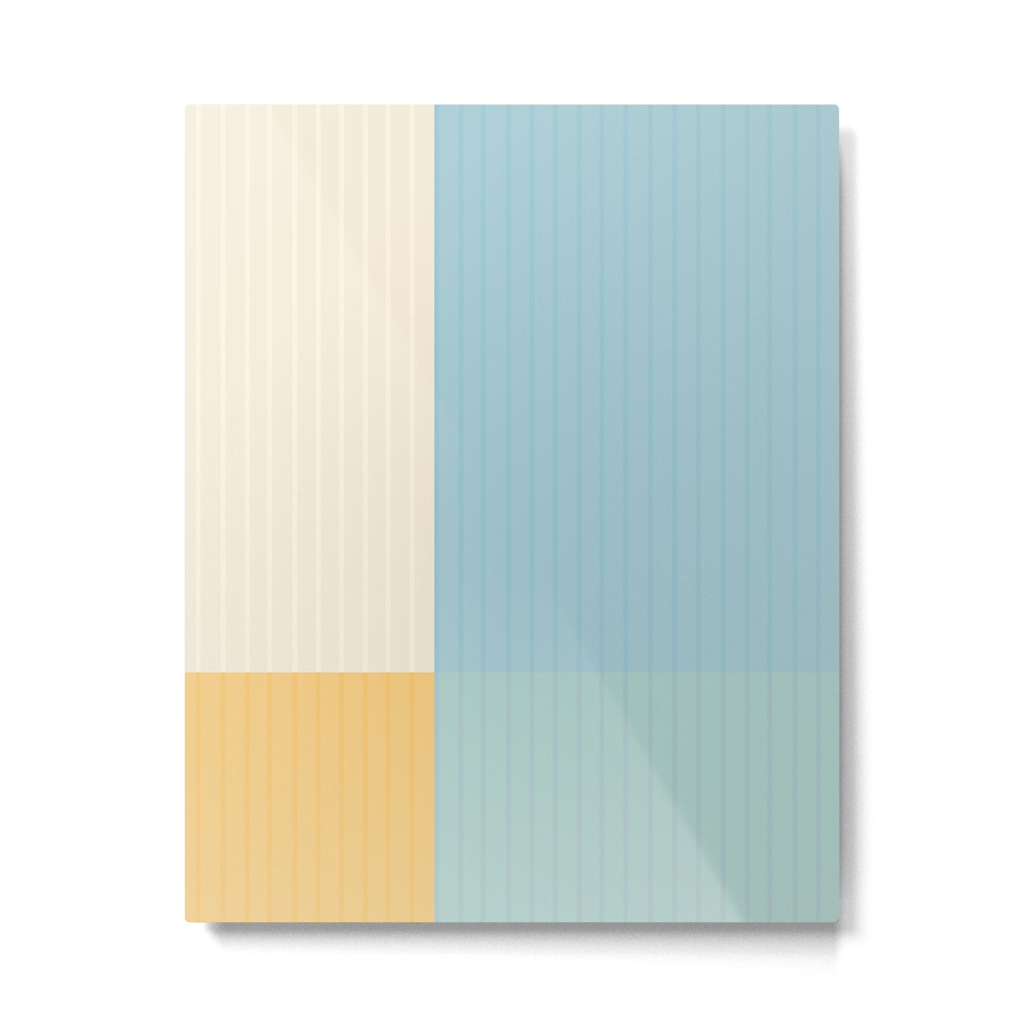 Color Block Line Abstract III Coastal Beachy Metal Print Gallery Image 6