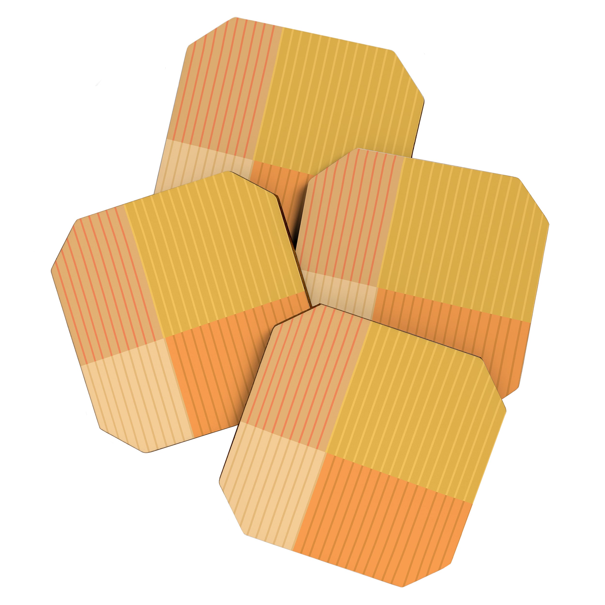 Color Block Line Abstract IV Boho Western Coaster Gallery Image 1